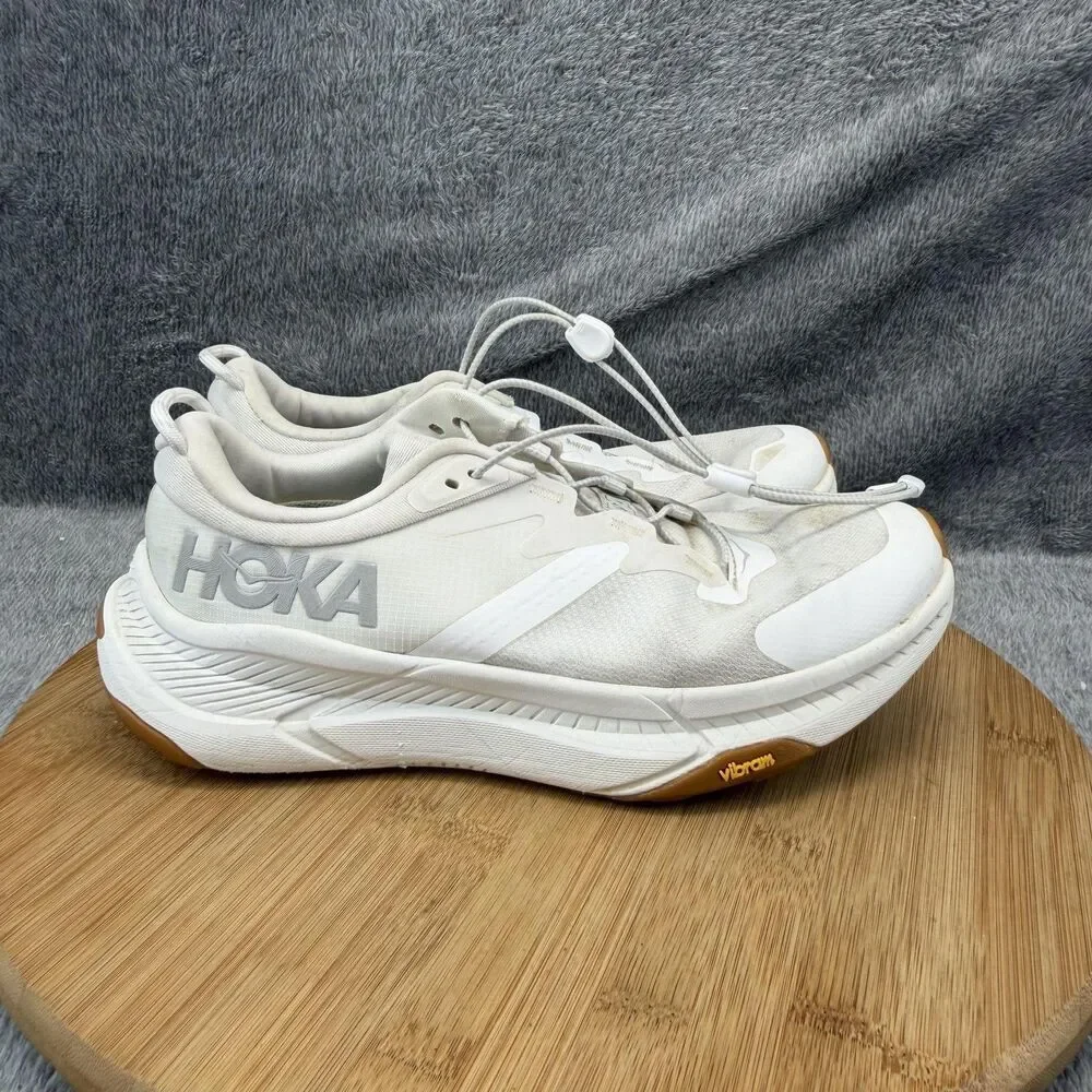Hoka One One Transport Shoes Womens Size 7 B White Running Sneakers 1123154 WWH
